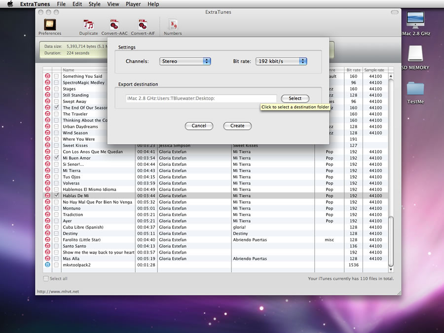 Mac software ExtraTunes
