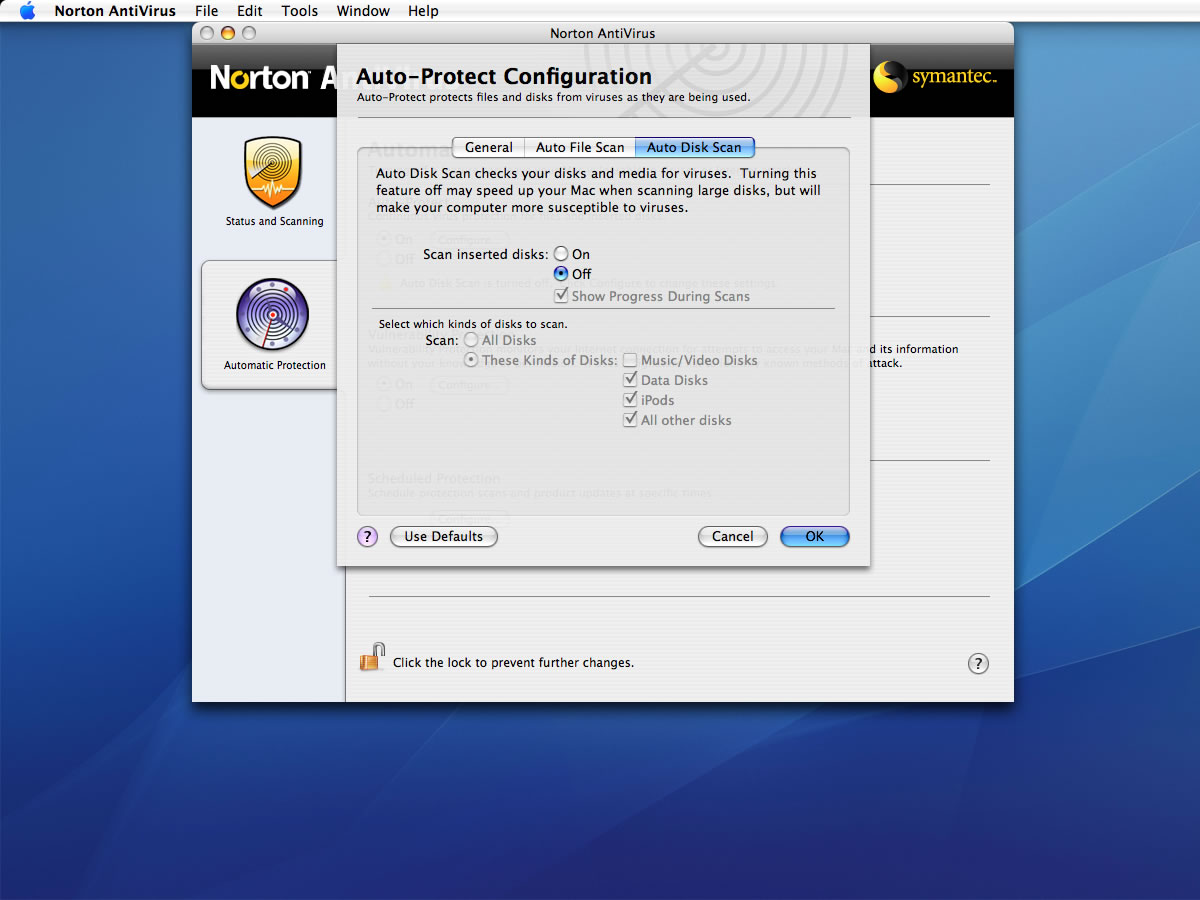 Norton AntiVirus 11 for Mac