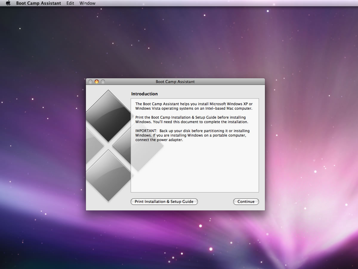 iMac Core 2 Duo installing Boot Camp Windows XP SP3 tutorial