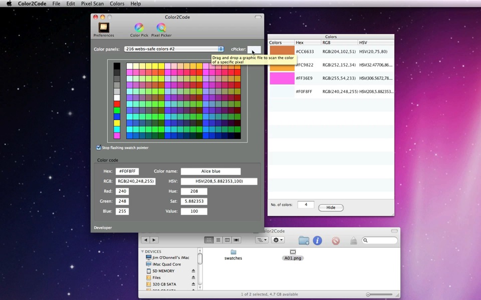 Mac software Color2Code