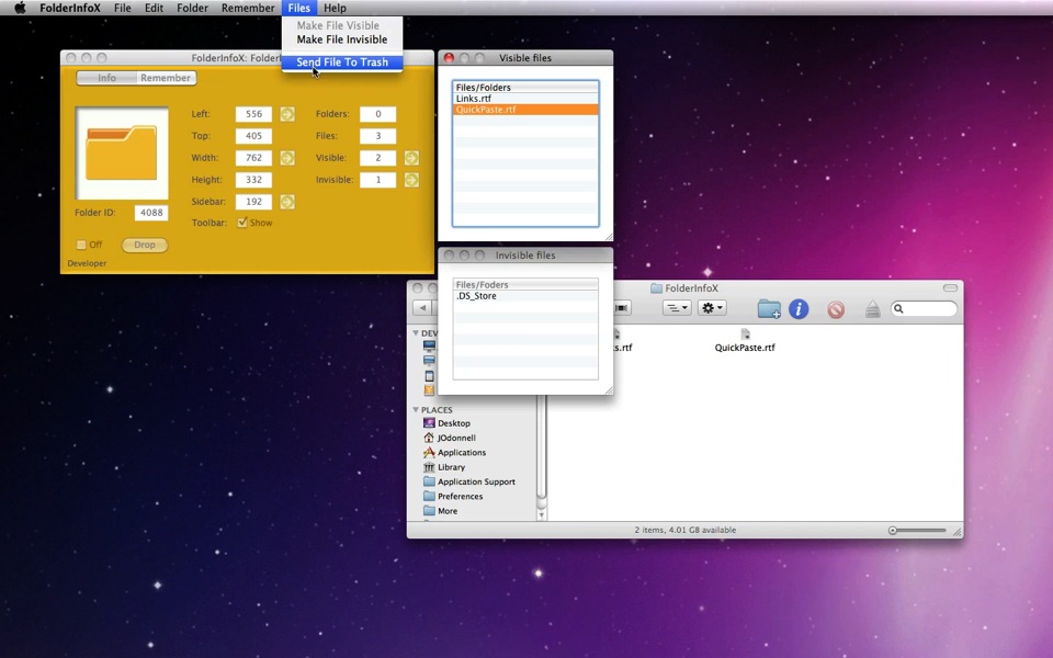 Mac software FolderInfoX