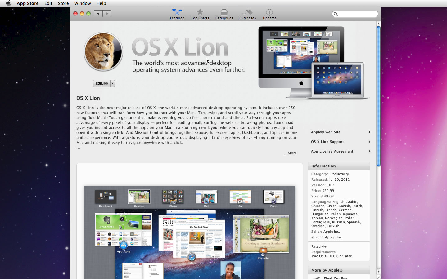 Mac App Store OS X Lion